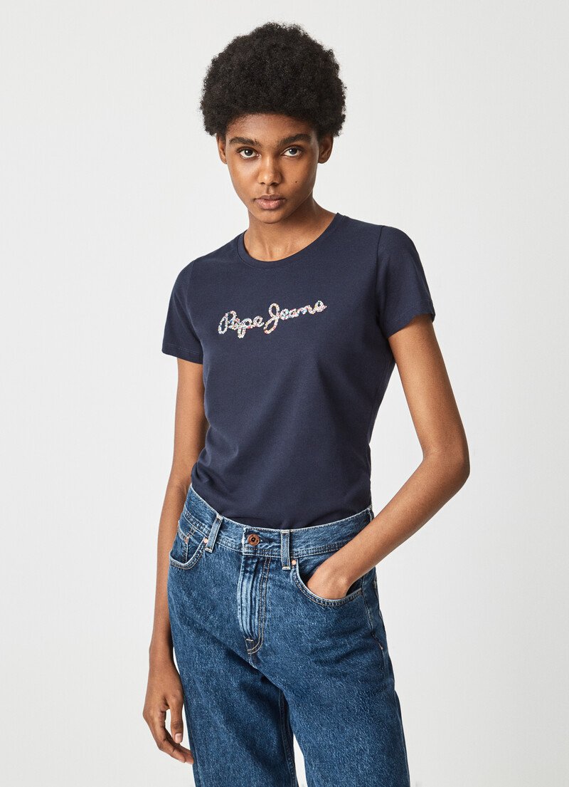 Camiseta Pepe Jeans Nina marino mujer